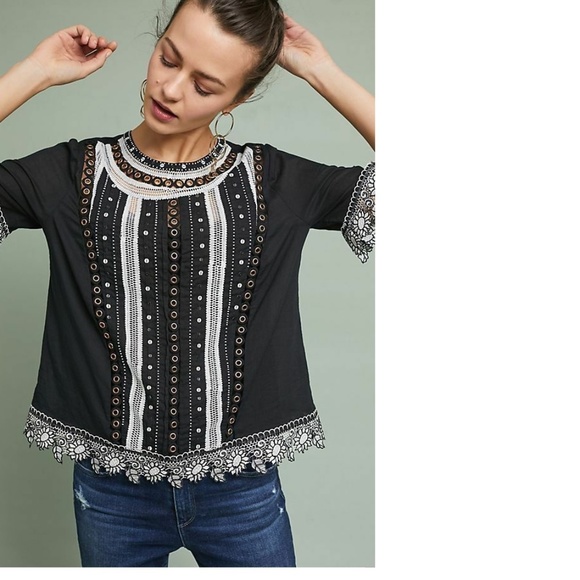 Anthropologie Tops - NEW Anthropologie Bonnie Eyelet Top